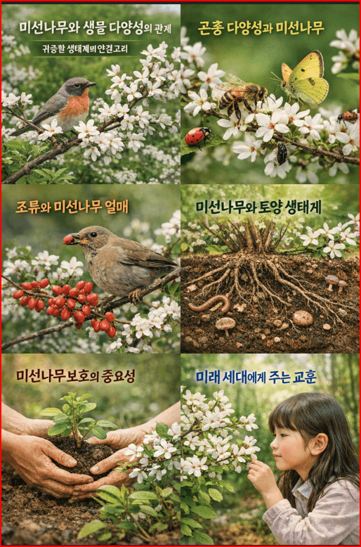 미선나무롸 생물 다양성의 관계