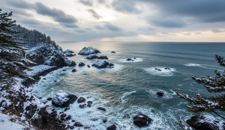 겨울 동해바다 사진