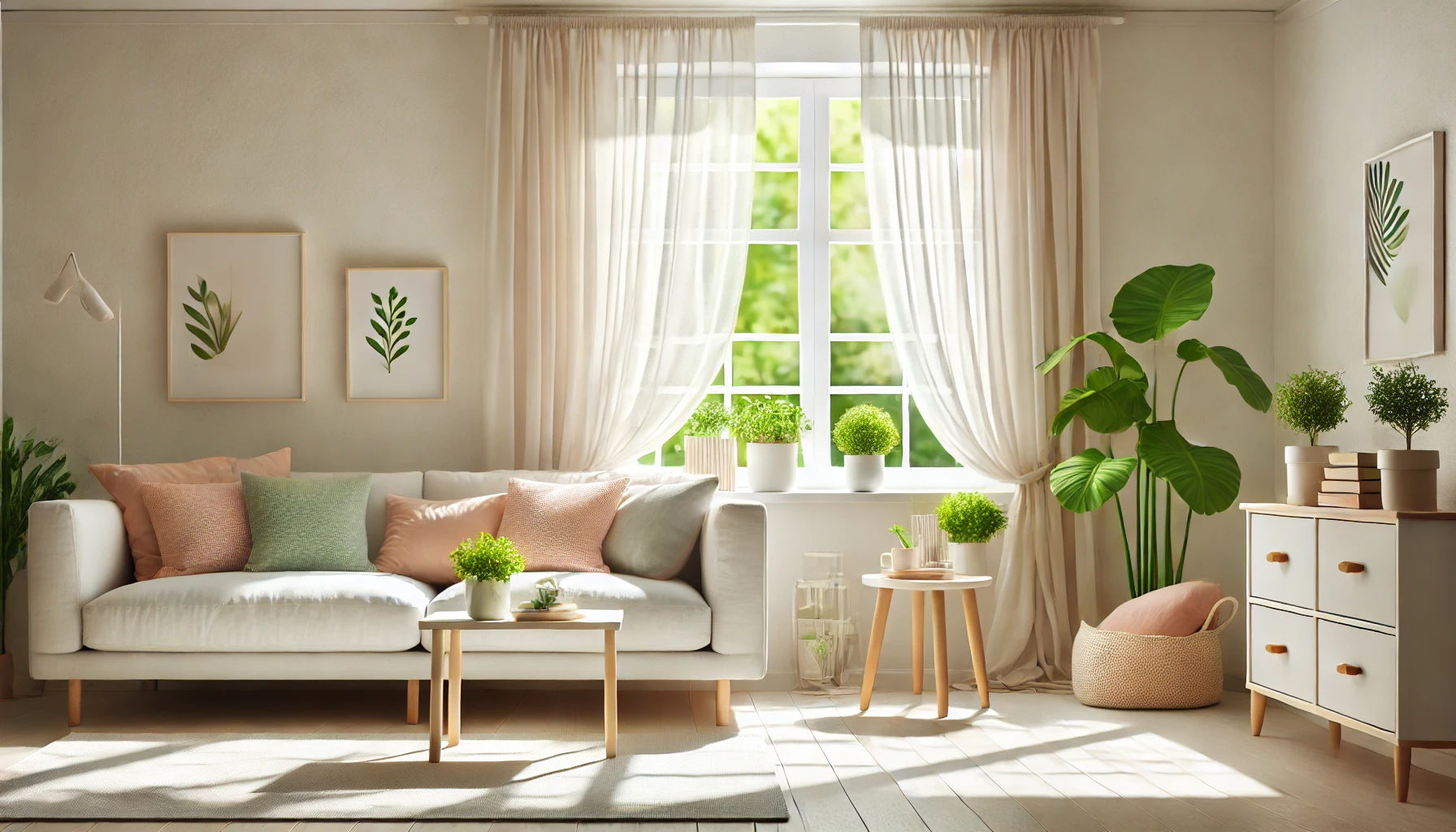 봄 햇살 가득한 거실 모습