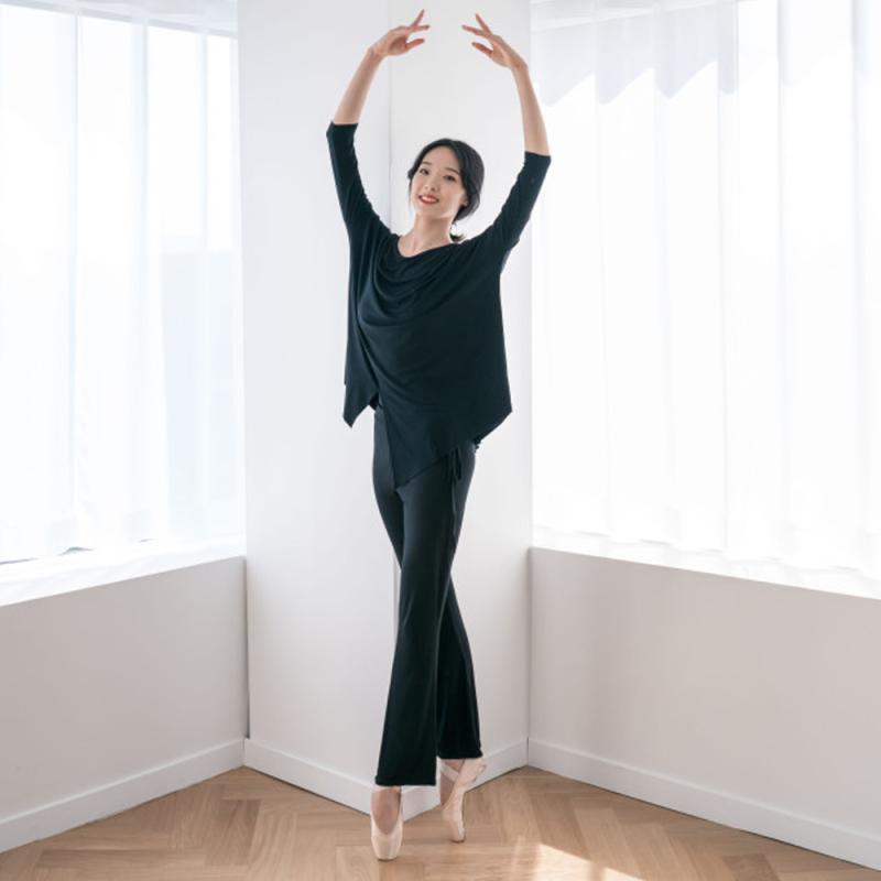 라인 줌바 스포츠 노브 여성 댄스복 상의 가오리 BOX 티셔츠