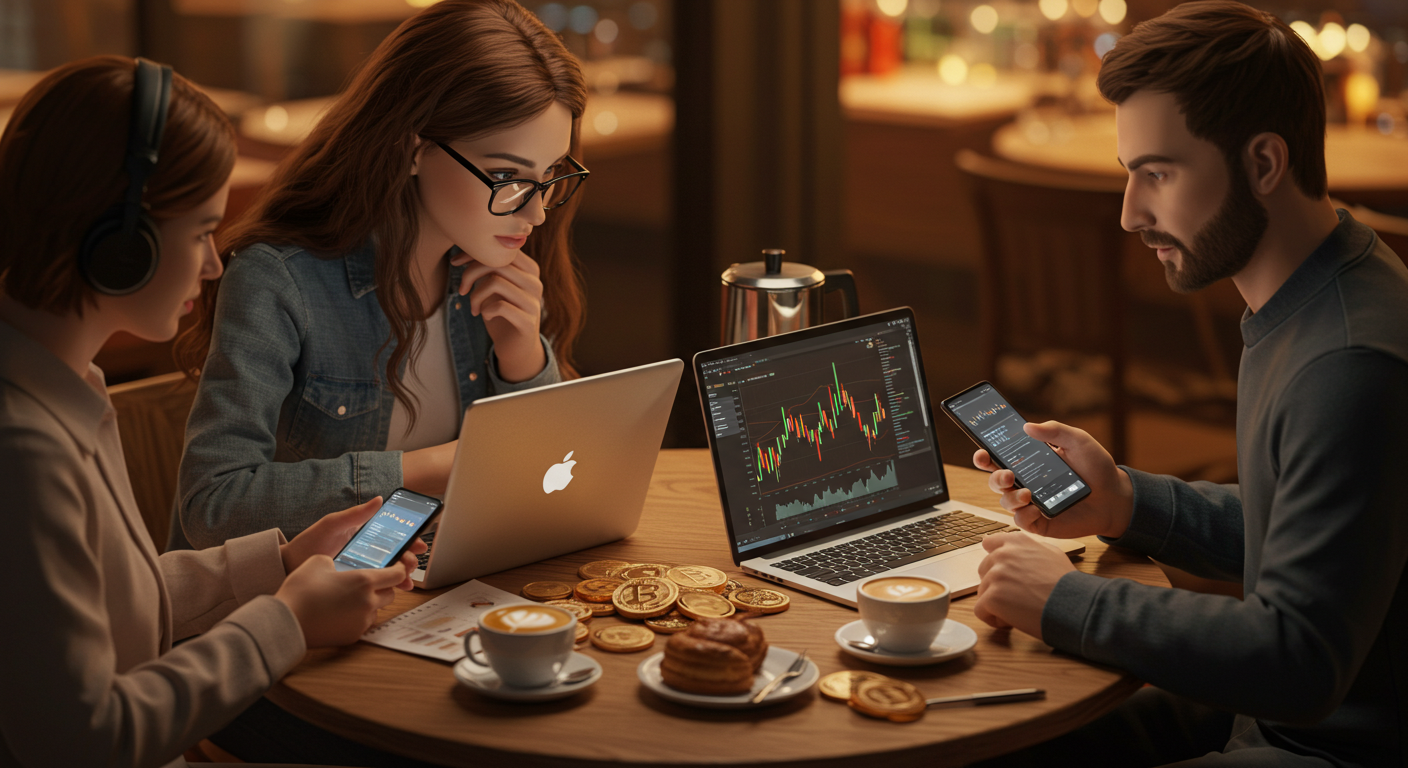 트레이딩 하는 모습