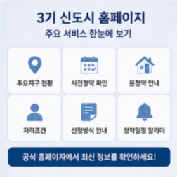 3기 신도시 홈페이지 청약정보 바로가기