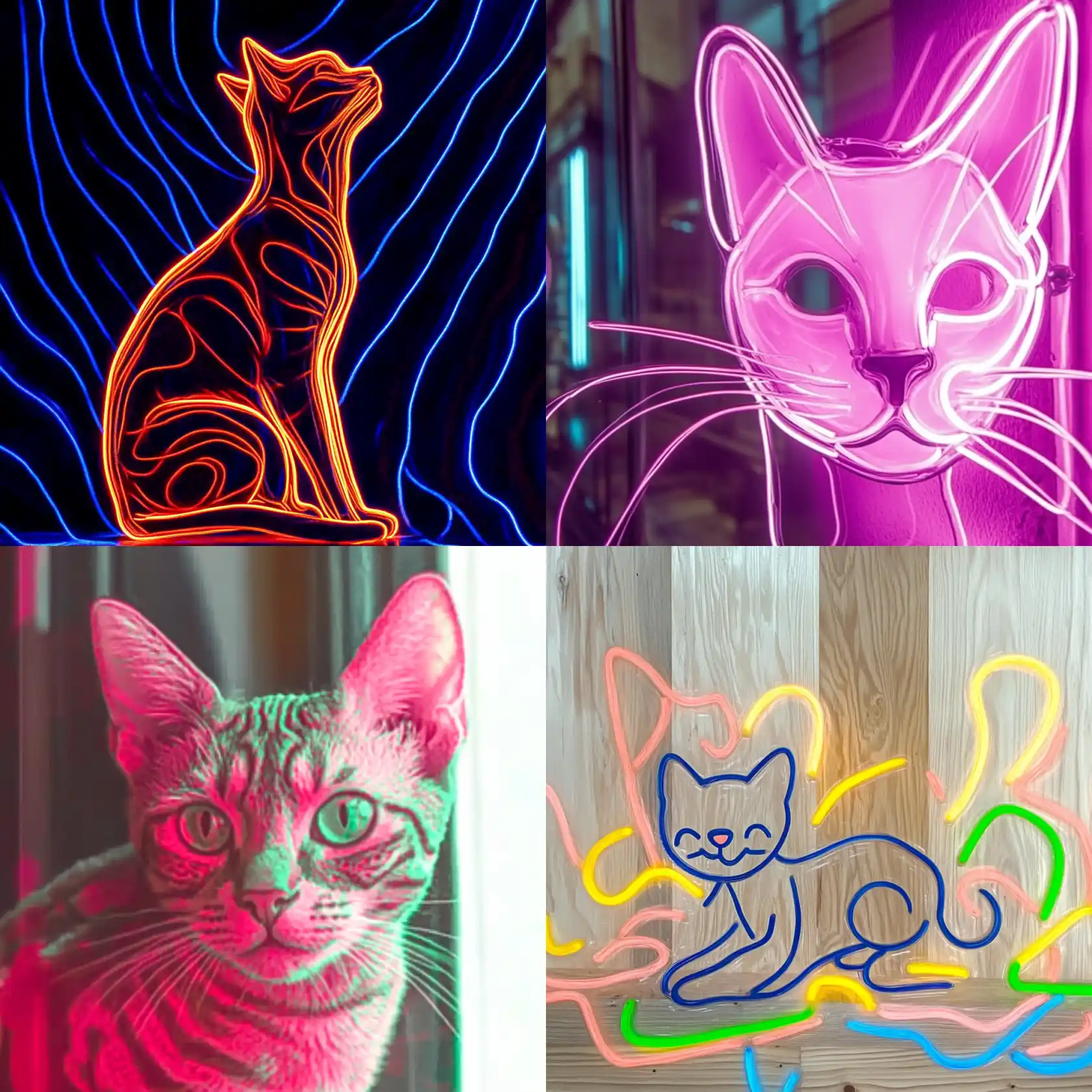 Neon cat --weird 1000