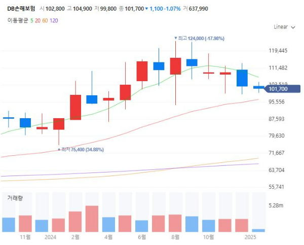 실손보험관련주수혜주대장주TOP5_DB손해보험
