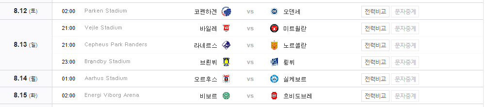 해외축구 경기일정 수페르리가