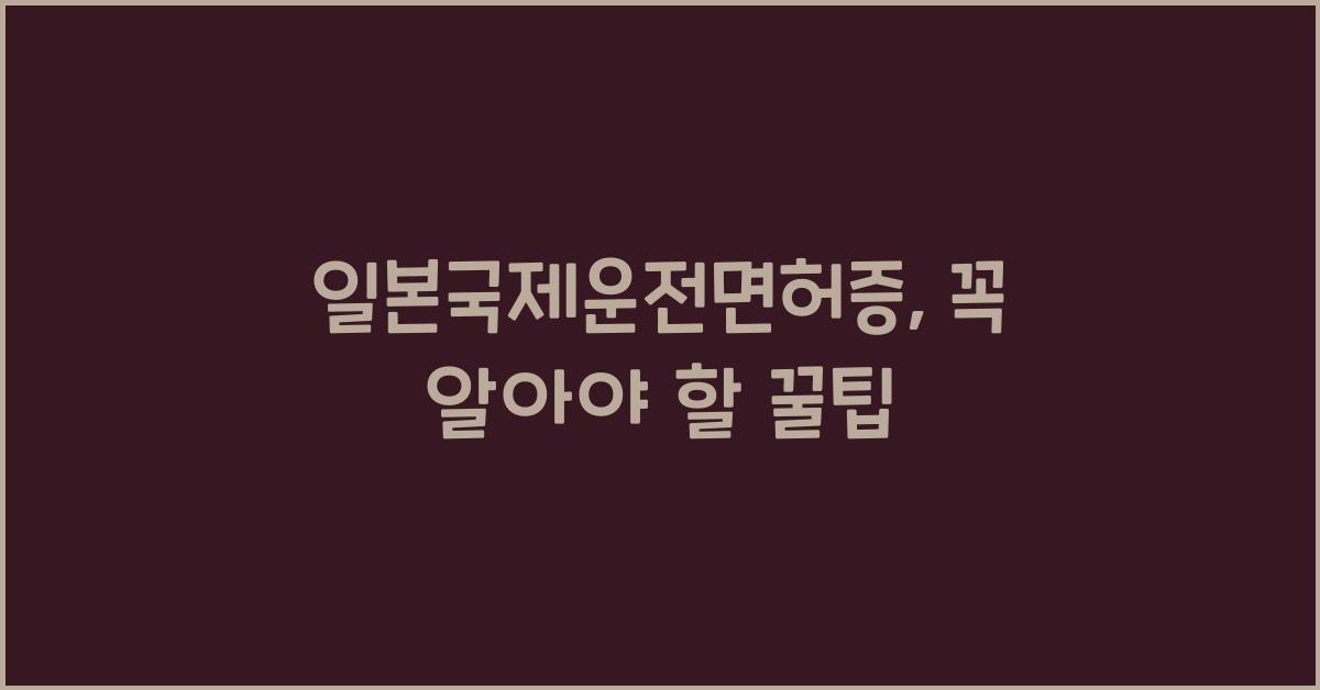 일본국제운전면허증