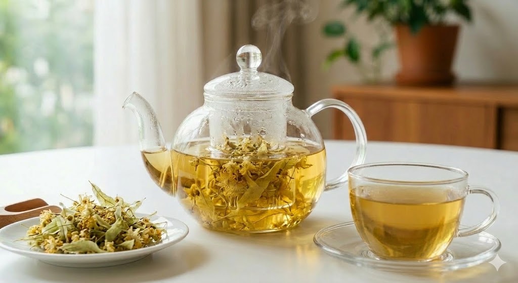 파네솔 성분으로 불면증과 극심한 스트레스를 즉각 가라앉히는 천연 정서 안정제 린덴플라워 차의 달콤한 향기가 느껴지는 린덴플라워차