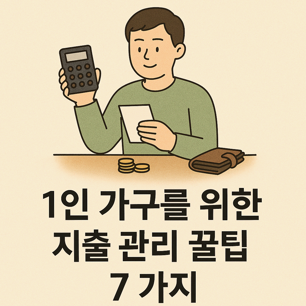 1인 가구를 위한 지출 관리 꿀팁 7가지
