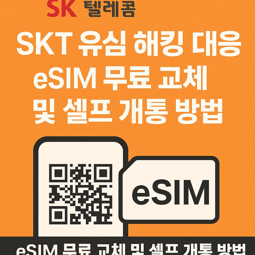 SKT 유심 해킹 대응 eSIM 무료 교체 및 셀프 개통 방법 정리