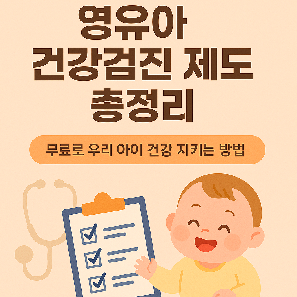 2025년 영유아 무료 건강검진 제도 - 신청 방법, 신청 조건, 신청 절차 안내