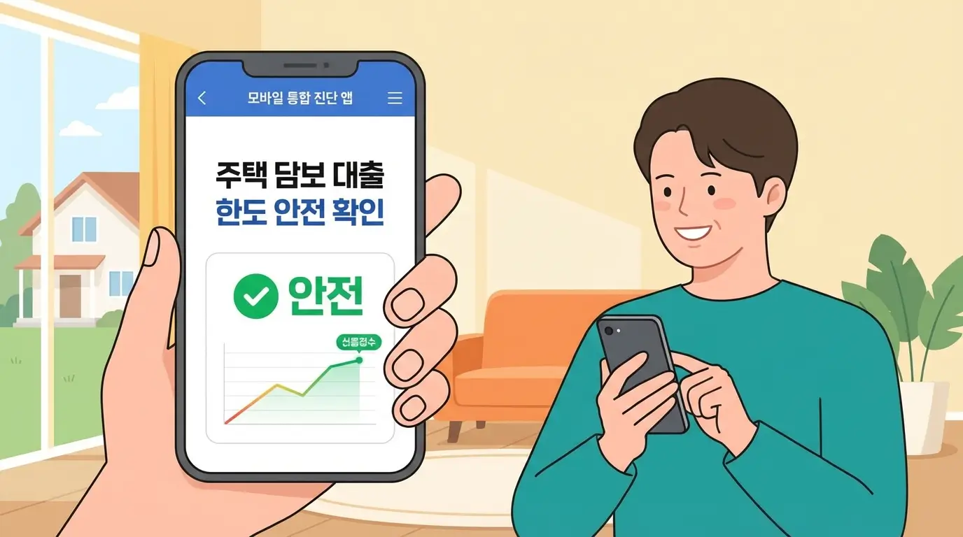 모바일 통합 진단 앱 주택 담보 대출 한도 안전 확인