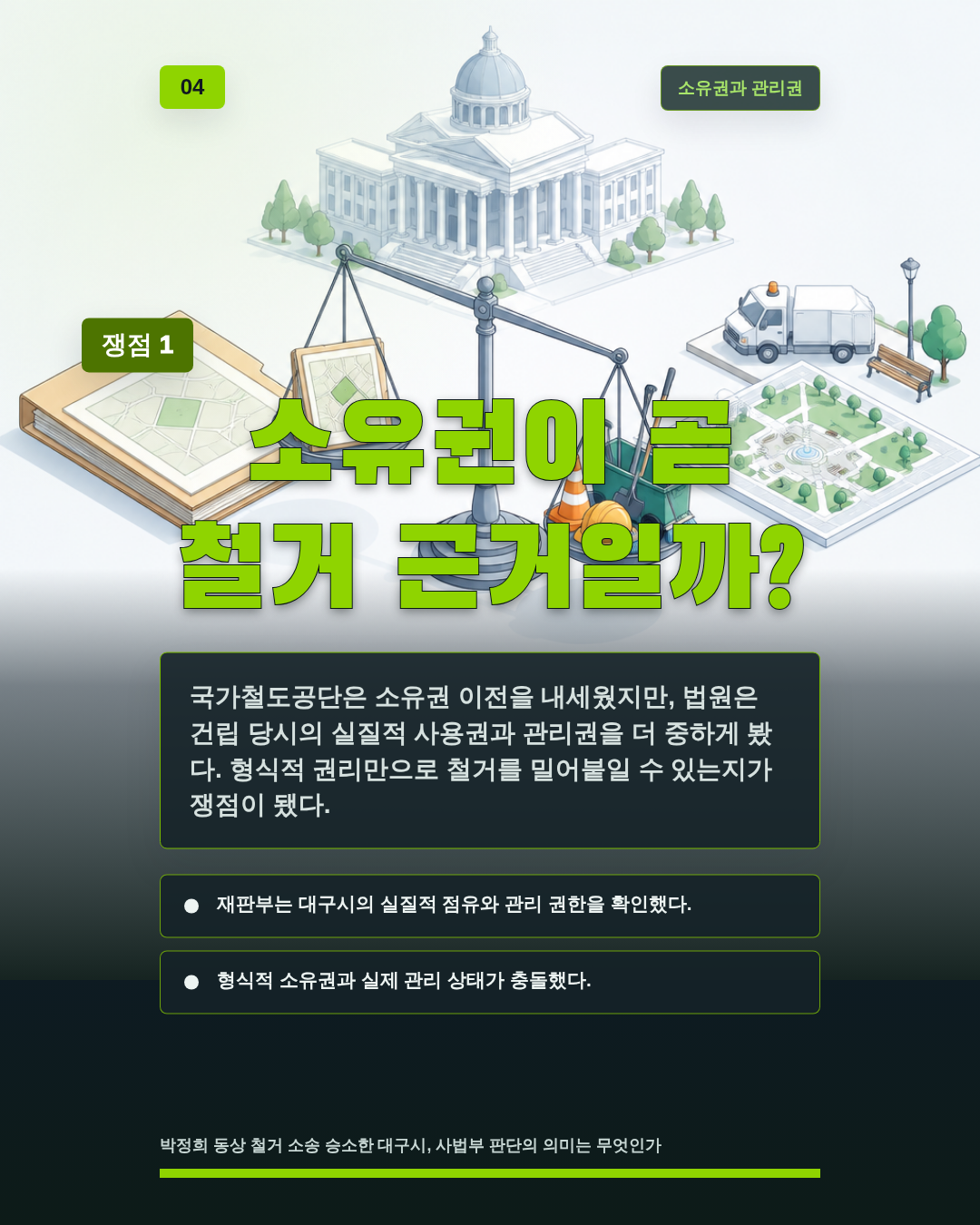 소유권이 곧 철거 근거일까?