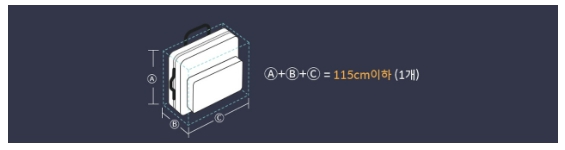 항공사별 기내용 캐리어 사이즈