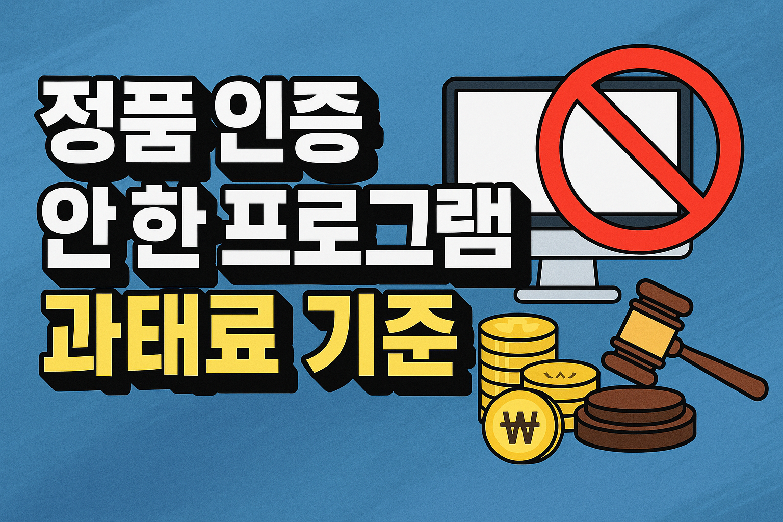 정품 인증 안 한 프로그램 과태료 기준