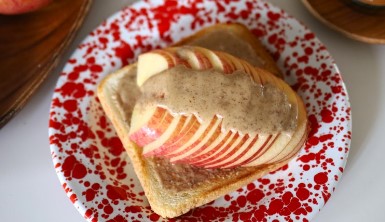 당뇨에 좋은 음식 요리 : 사과 슬라이드와 땅꽁 버터