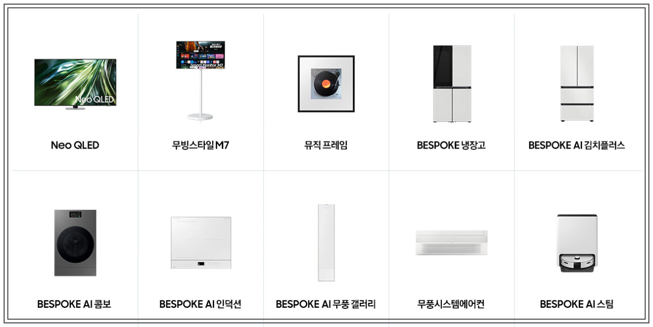 2024 코리아세일페스타 삼성전자 프리미엄 가전 특별 할인(최대495만원) 혜택