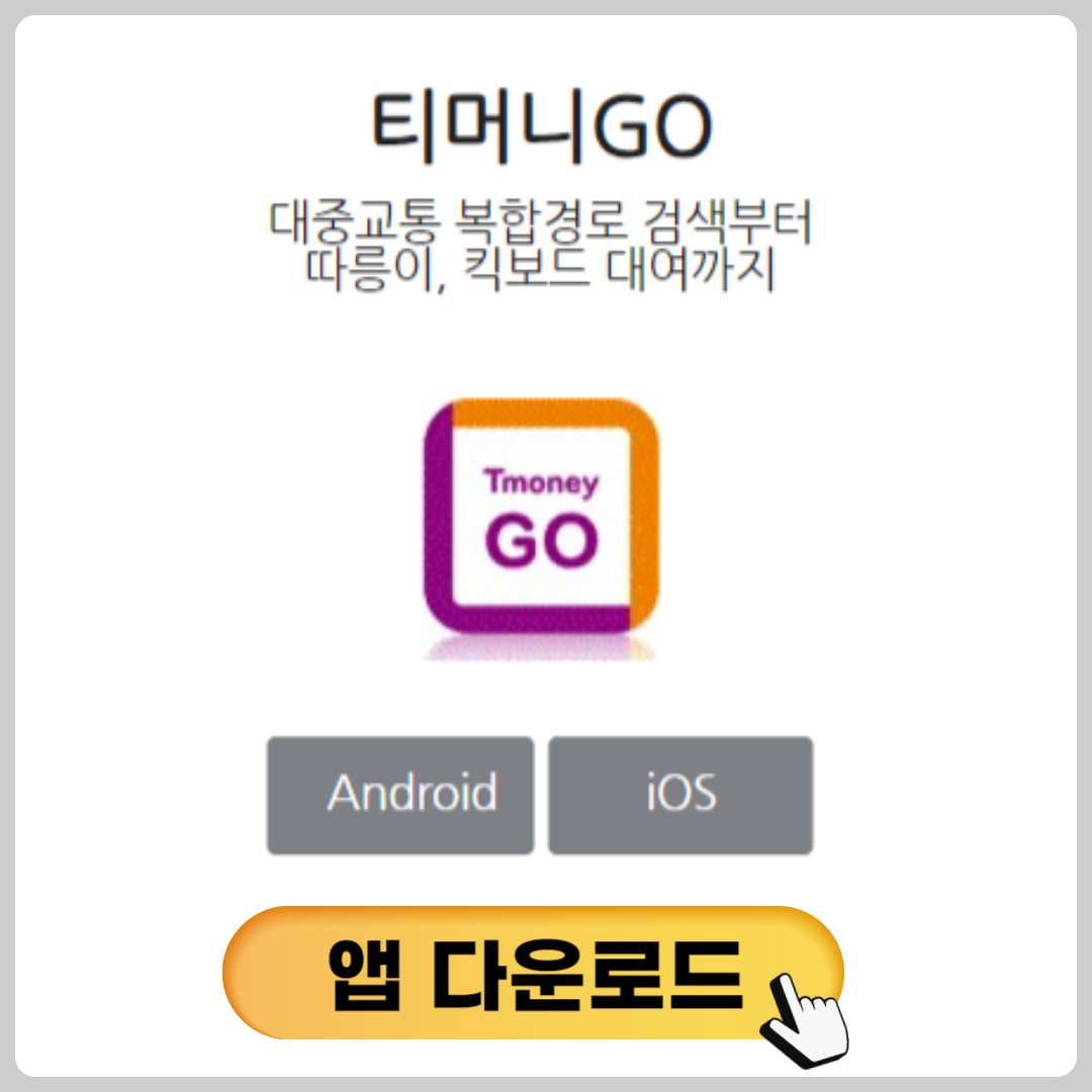 대구서부시외버스 예매일정 티머니 GO 예매방법