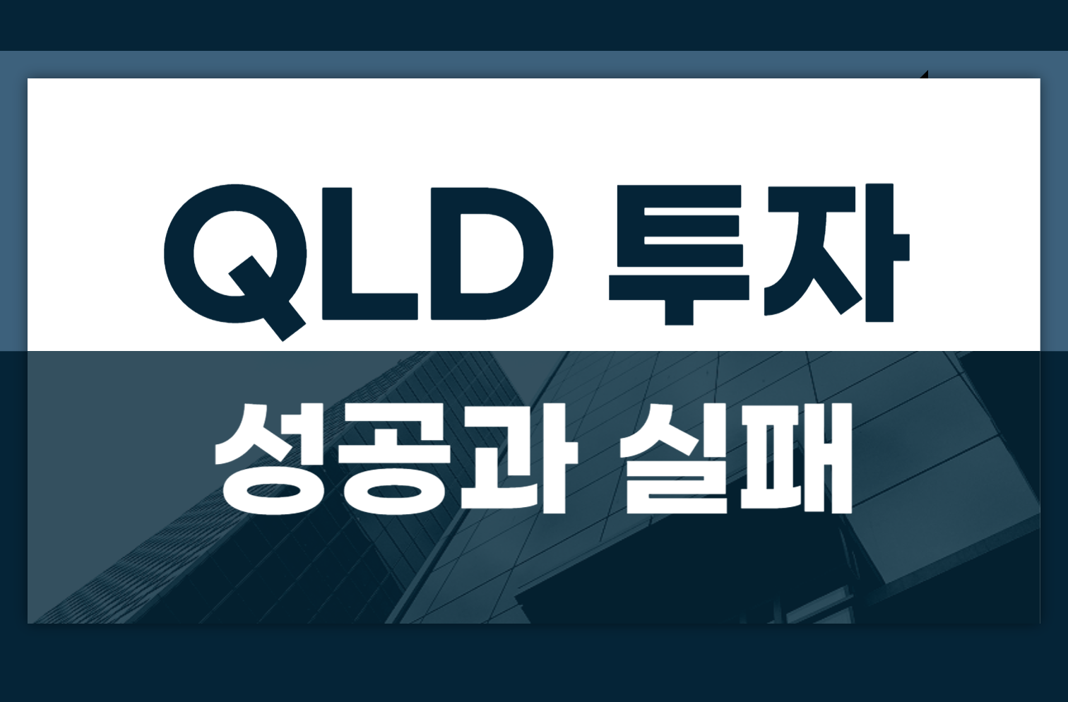QLD 투자 성공과 실패