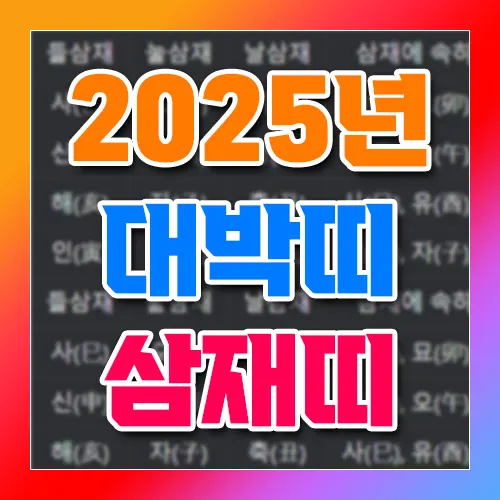 2025년 대박띠 삼재띠