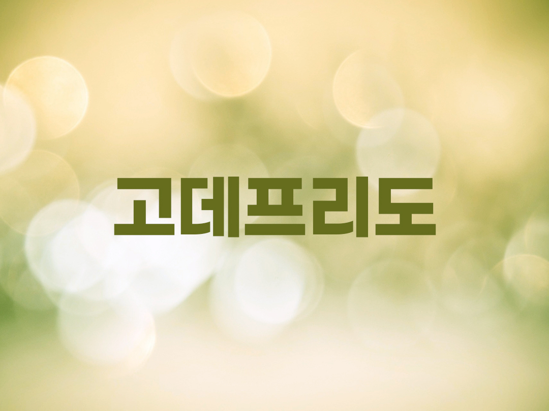 고데프리도 천주교 남자세례명 4가지