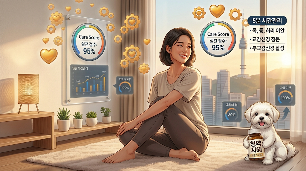 ▲ 숙면을 부르는 자기 전 5분 긴장 완화 스트레칭