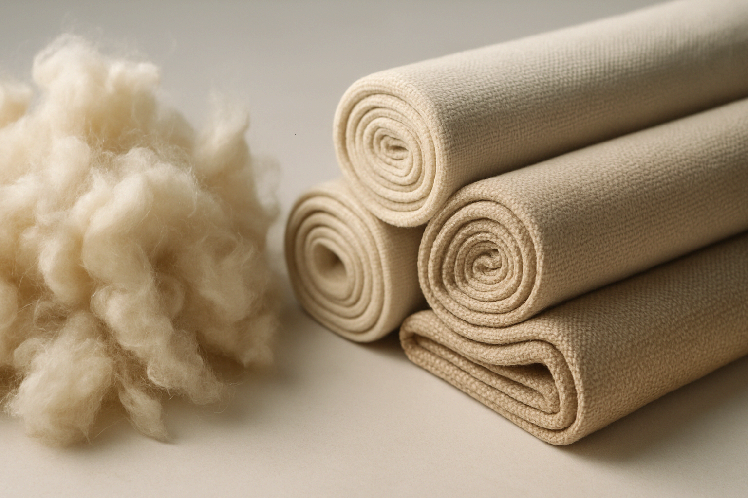 천연 섬유와 직조된 원단의 비교섬유