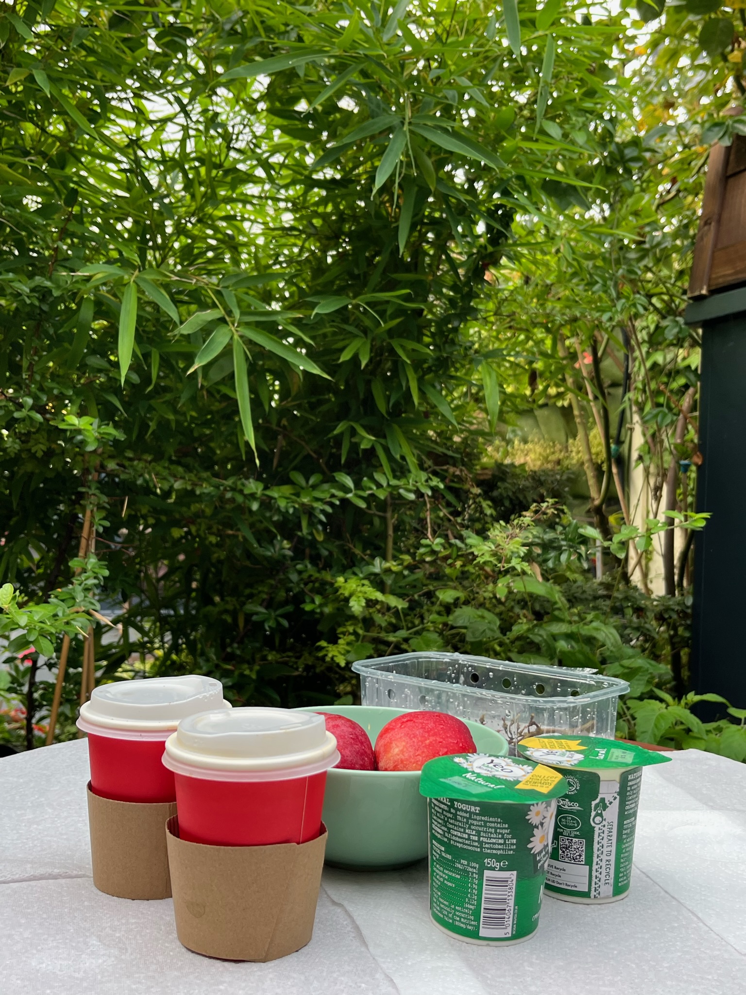 런던 숙소 테라스에서의 아침