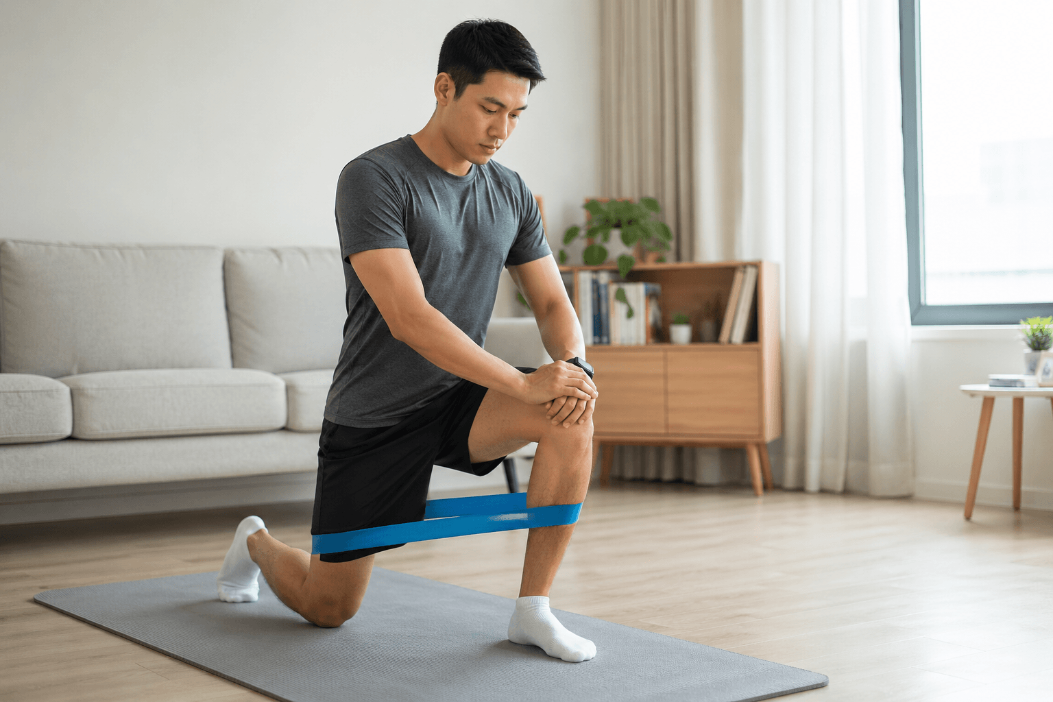 남자가 운동하는 사진