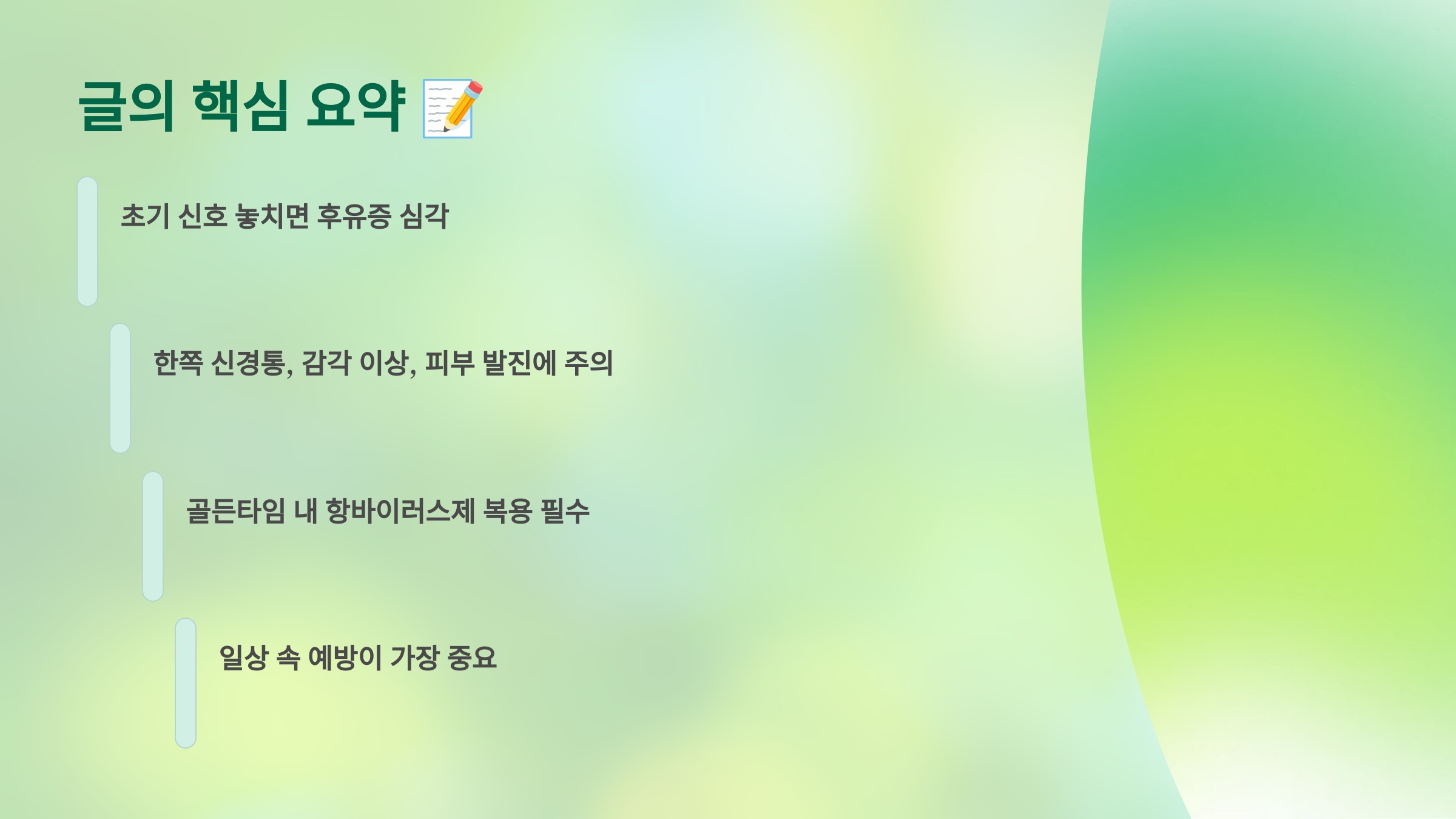 대상포진 핵심 체크리스트