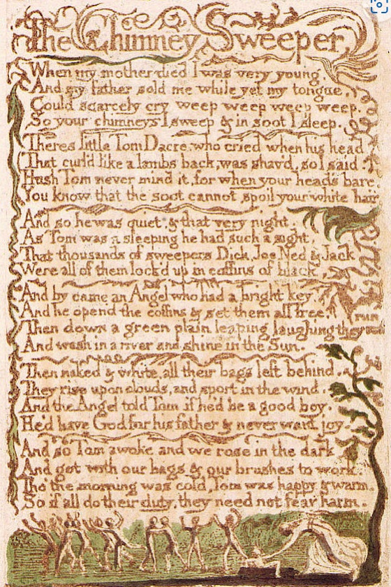 윌리엄 블레이크의 『굴뚝 청소부Ⅰ(The Chimney SweeperⅠ)』