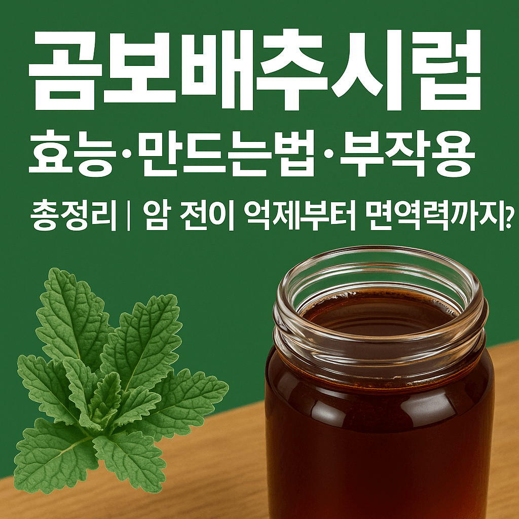 곰보배추시럽 효능&middot;만드는 법&middot;부작용 총정리｜암 전이 억제부터 면역력까지?