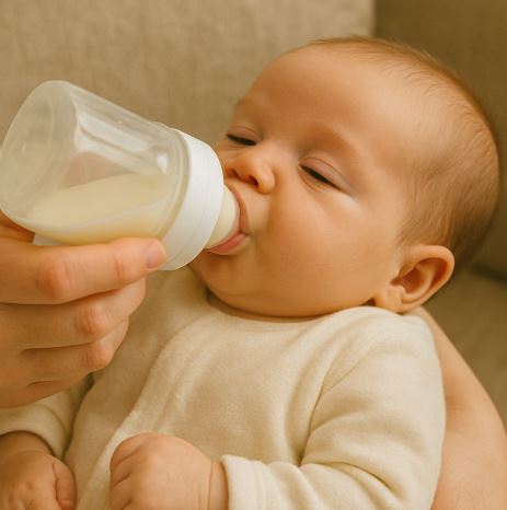 분유 먹는 아기 관련 사진