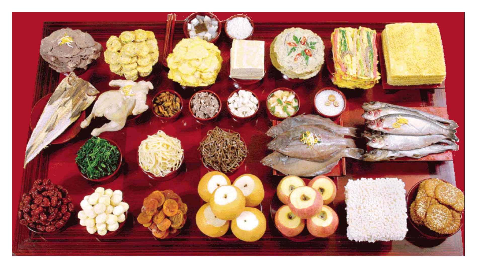 상차림 배치가 보이는 사진