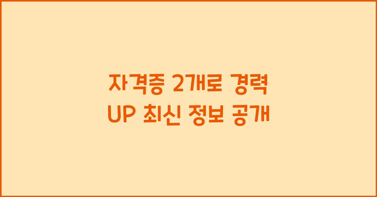자격증 2개