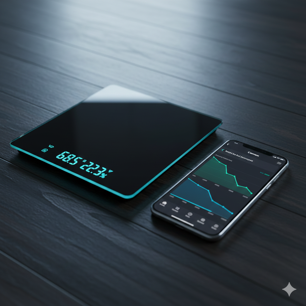 체중계, 다이어트, 스마트, 변화, 눈바디