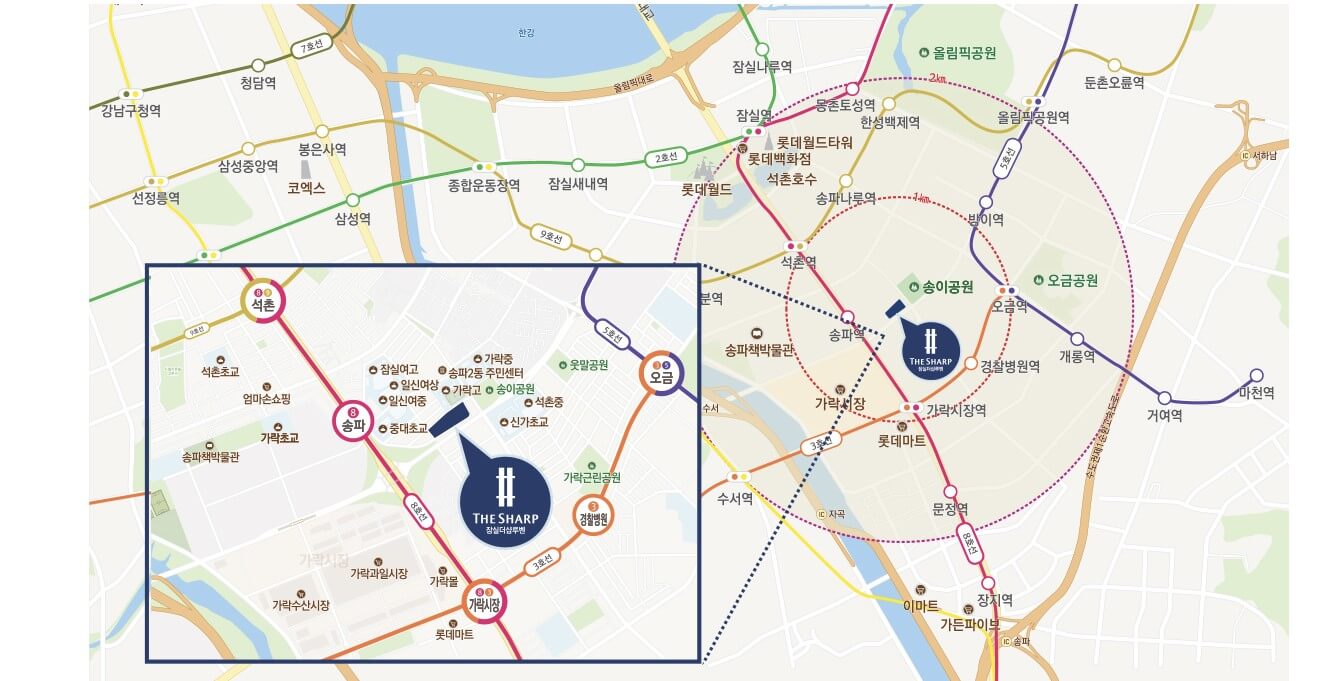 잠실 더샵 루벤 입지환경