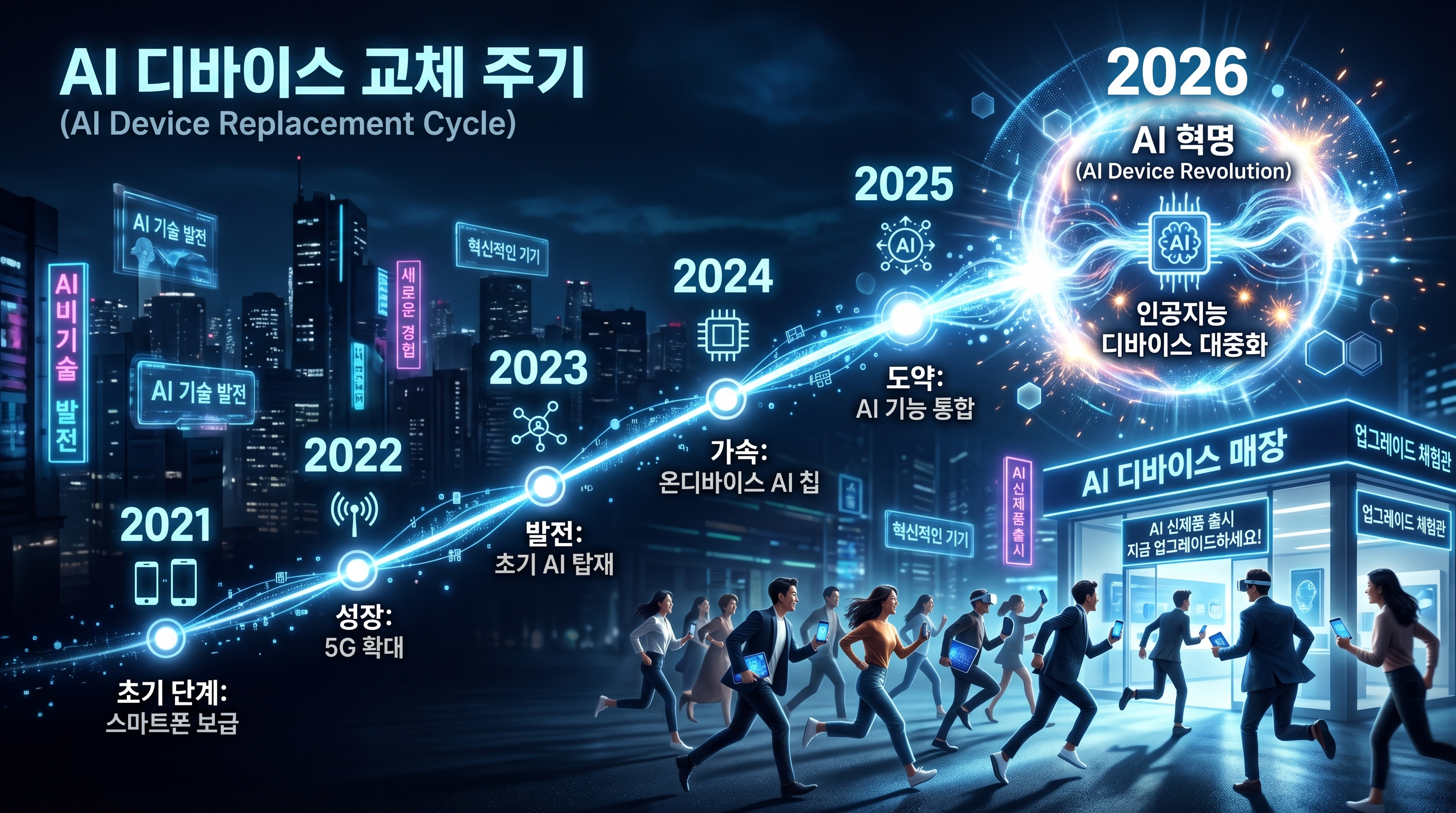 2026 IT 기기 교체 주기 온디바이스 AI PC 스마트폰 보급률 부품주 분석