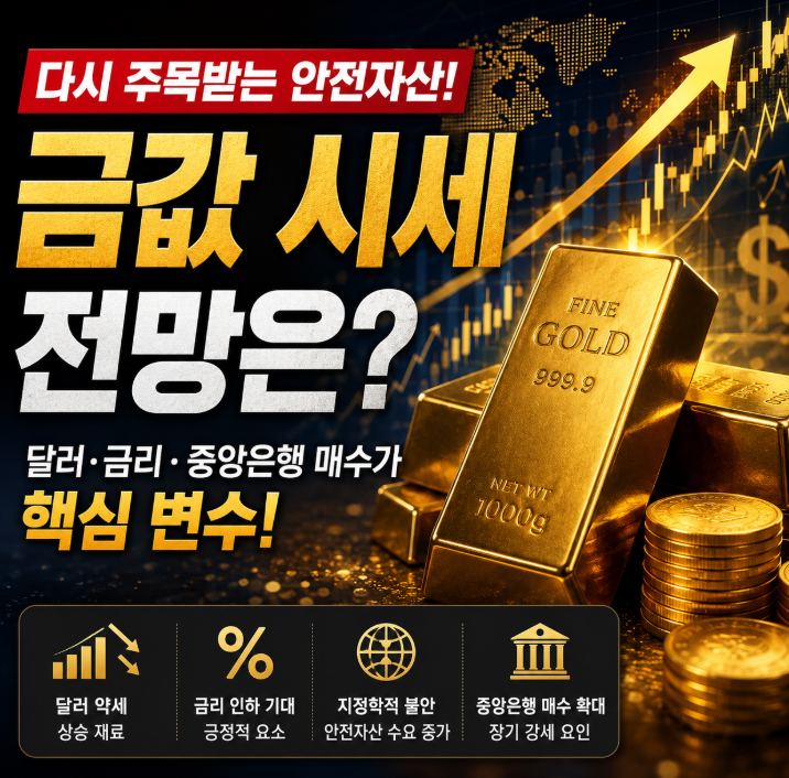 금값 다시 오를까? 2026 금시세 전망과 월가 목표 가격 총정리1