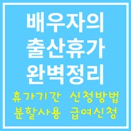 배우자의 출산휴가 완벽정리