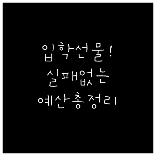 실패 없는 초등학교 입학 선물 종류와..