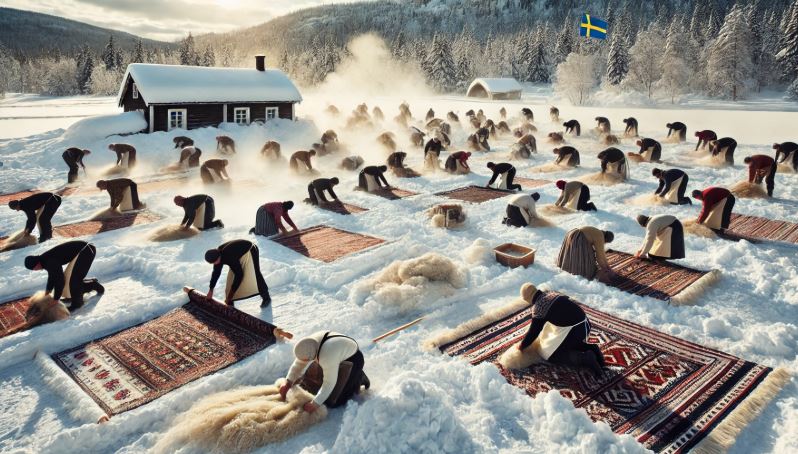 스웨덴식 눈 청소법