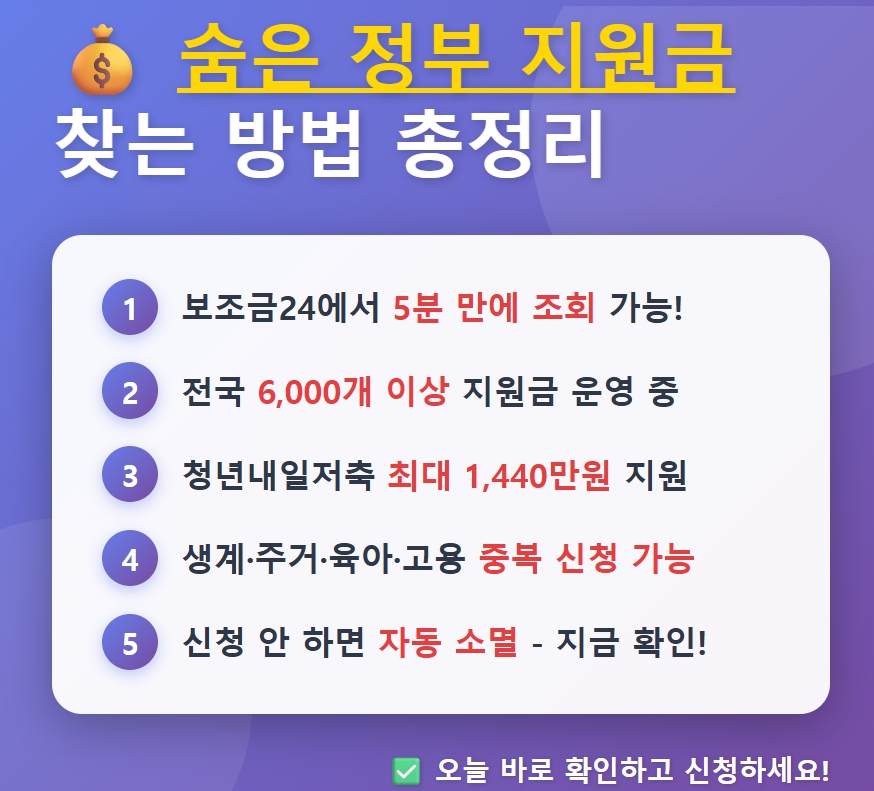 숨은정부지원금