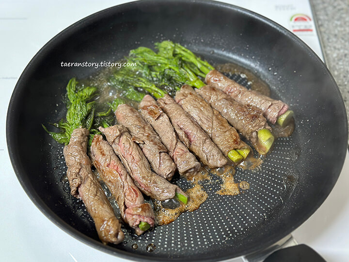 두릅-소고기말이-굽기