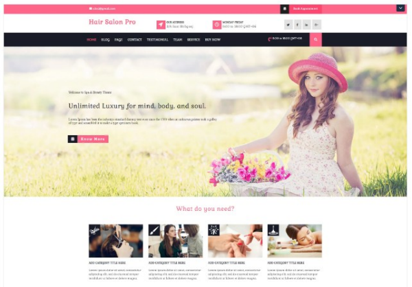 Hair Salon - 워드프레스 테마