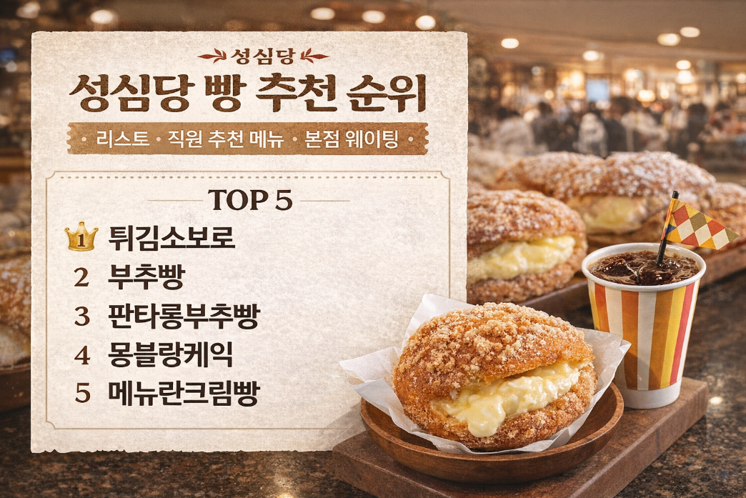 성심당 직원 추천 빵 BEST 5, 웨이팅 없이 사는 법