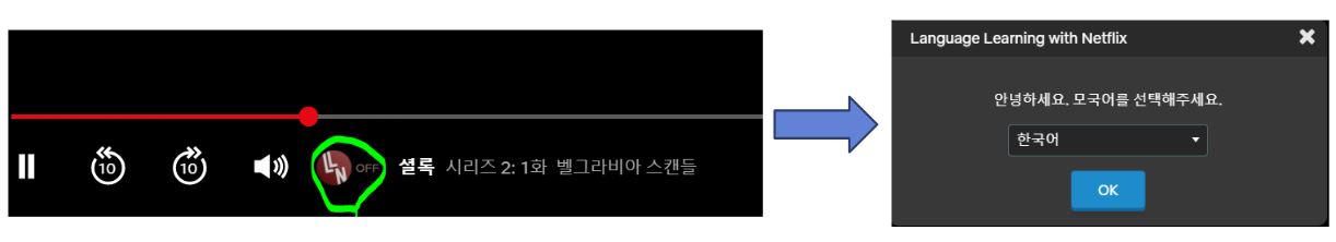 자막언어선택