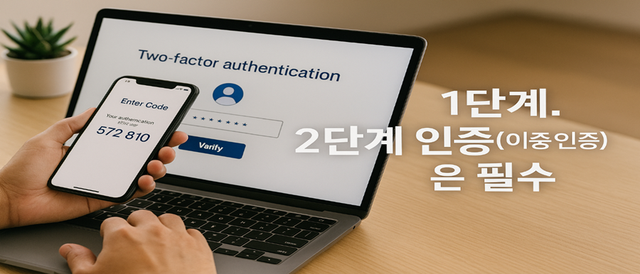 2단계 인증(이중 인증)은 필수