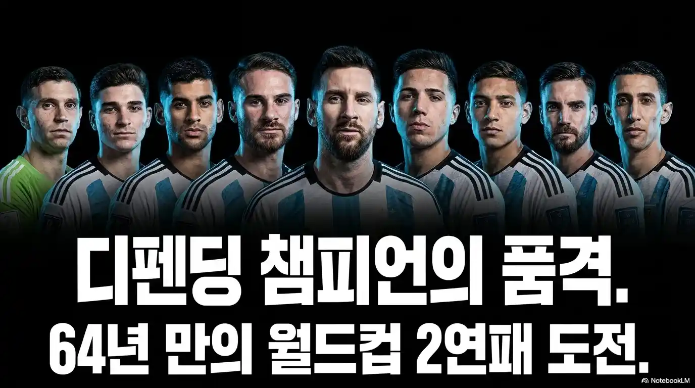 디펜딩 챔피언 아르헨티나 축구대표팀 선수단 이미지