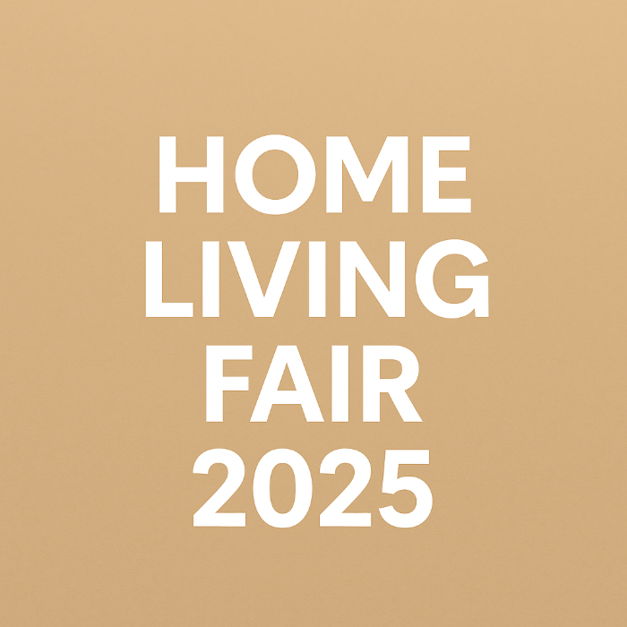 2025 동아 홈&리빙페어 홍보 이미지, 중앙에 강조된 행사명 텍스트