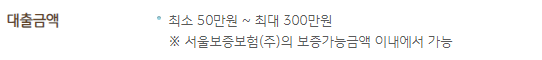 KB 비상금대출 금액